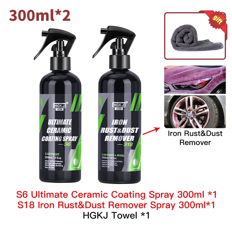 S6 Nano Ceramic Car Coating Quick Detail Spray-Extend Protection of Waxes Sealants Coatings Quick Waterless Paint Care HGKJ meguiars scratchx Paint Care & Polishes