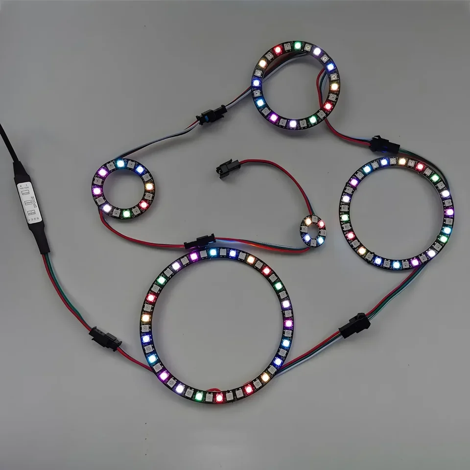 WS2812B Digital 5050 RGB LED Ring - 12 LEDs - WS2812BRING12