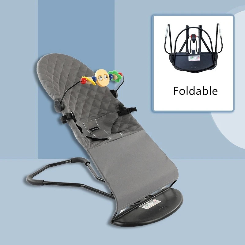 מושב תינוק פרימיום עם מוט צעצוע נשלף - מושב נייד ומתקפל לתינוקות חדשים בגילאי 0-12 חודשים