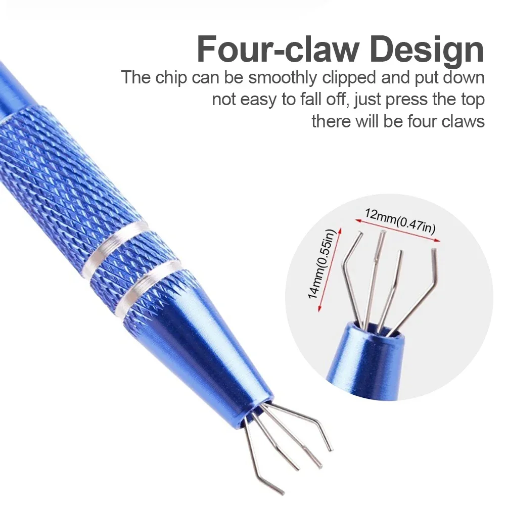 Electronic Component Grabber Four Claw IC BGA chip gripper Extractor Screw Picker Pick Up pen Electronic Repair Hand tool