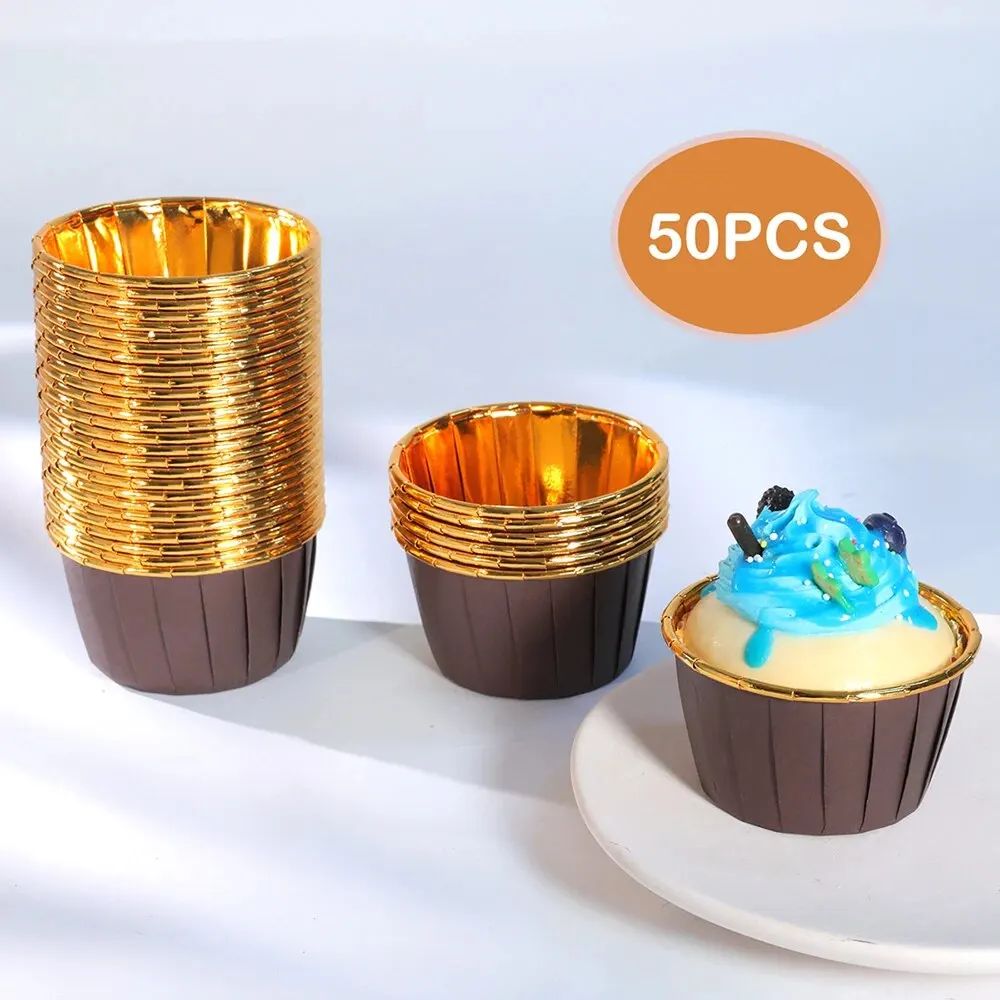 Large 50PCS Pack Muffin Cupcake Liner Cake Wrappers Baking Cup Tray Case  Cake Paper Cups Pastry Tools Party Supplies