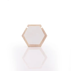 Elegant Geometric Wood Jewelry Display Stand for Necklaces, Bracelets, and Anklets (B white)