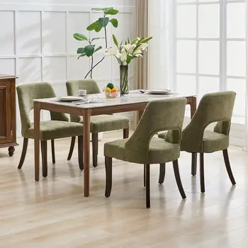 Chenille Dining Chair Set (4) 1