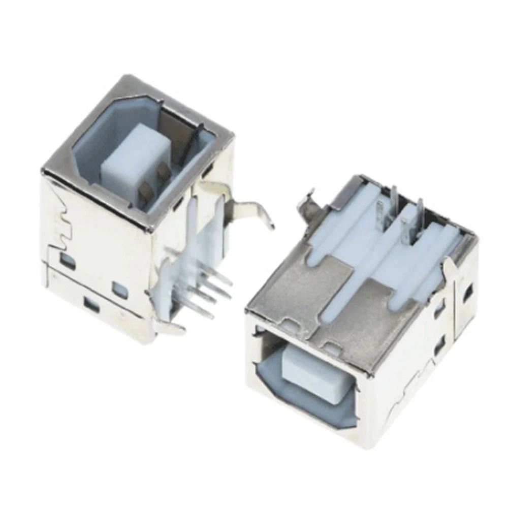 

10Pcs Square USB socket usb B Type Female 90 degree PCB welding parent Connector For Printer Data