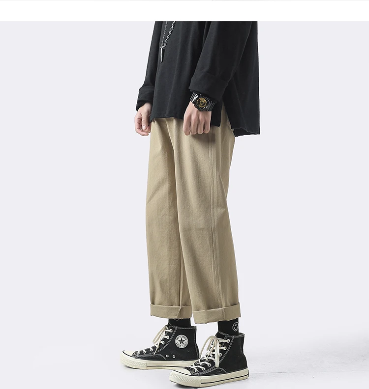 cargo jeans KAPMENTS Men Harajuku Vintage Cargo Pants 2022 Overalls Man Korean Fashions Solid Wide Leg Joggers Pants Casual Black Sweatpants orange cargo pants