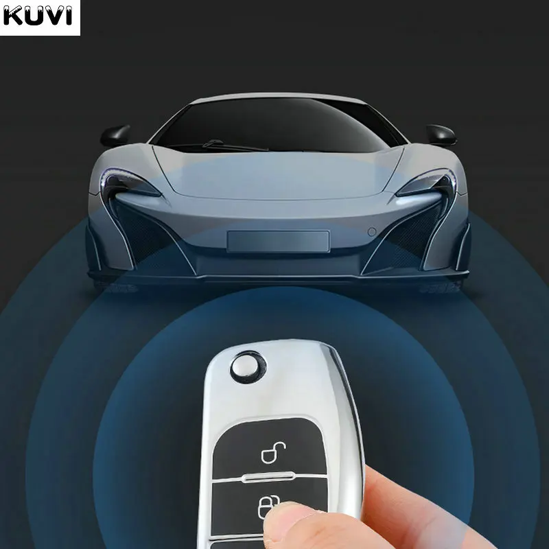 Tpu Car Flip Key Case Cover Shell Fob For Ford Focus 2 Mk2 Fiesta Mondeo Galaxy Falcon Territory Ecosport - - Racext™️ - - Racext 31