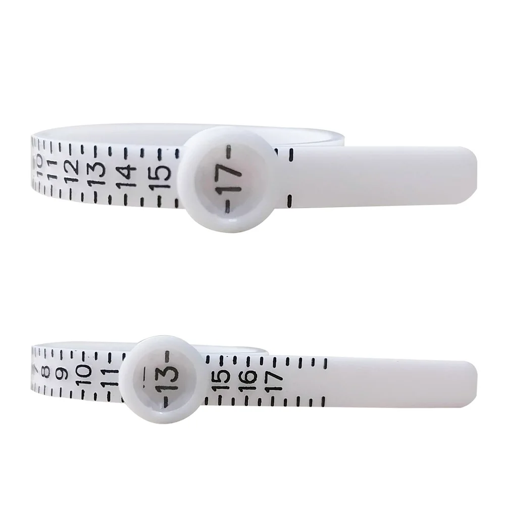 UK US EU Standard Measure Gauge Belt Ring Sizer With Magnifier Finger Size Coil Screening Jewellery Tool Custom Logo