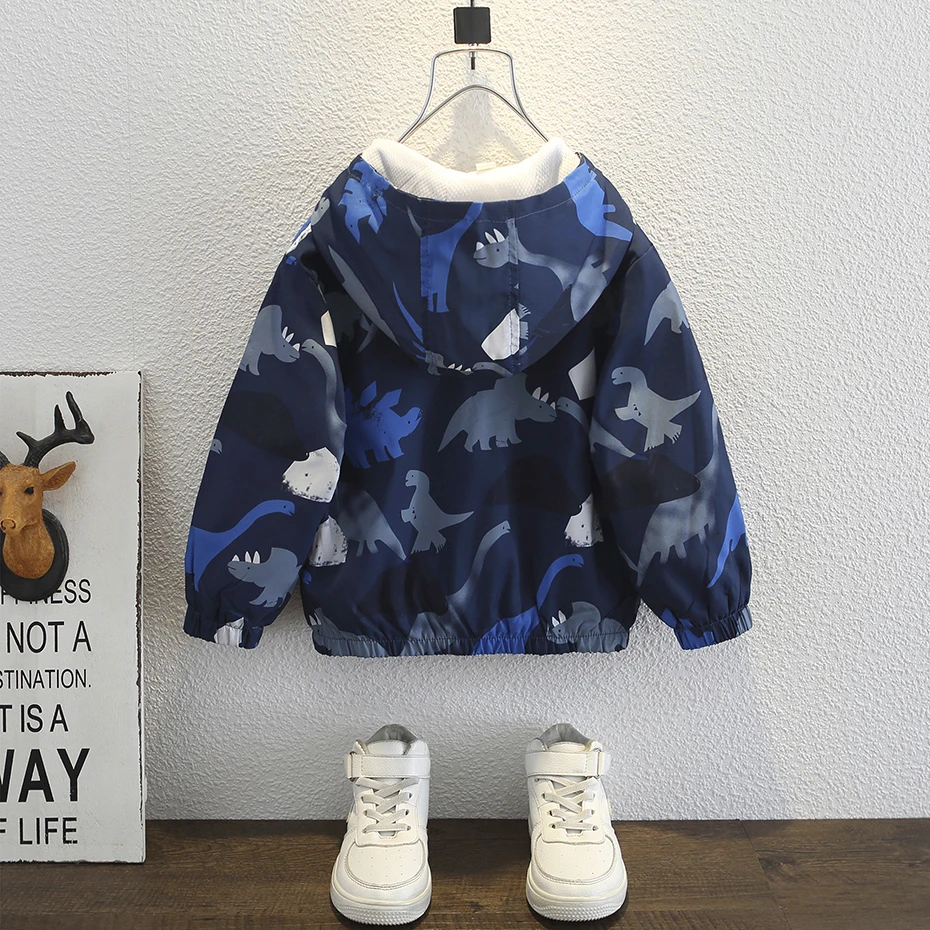 Boys Coat Jacket Cartoon Dinosaurs Coat Casual Style Children Coats Spring Autumn Kids Clothes