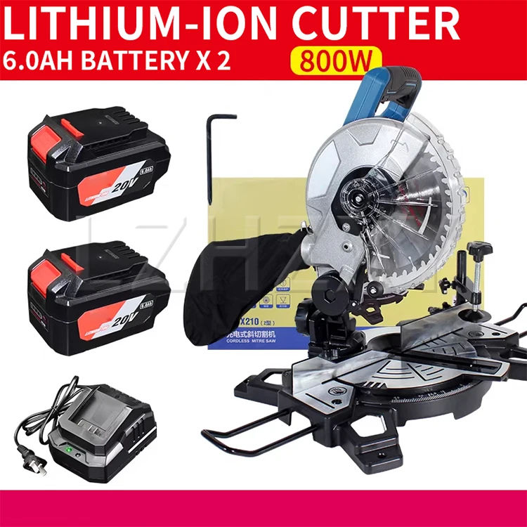 45° Brushless Lithium-Ion Mitre Saw, Adjustable Angle, 4.0/6.0/8.0Ah Lithium-Ion