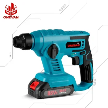 ONEVAN-1000W 8600IMP 충전식 전기 해머 무선 다기능 해머 임팩트 드릴, 마끼다 18V 배터리용 전동 공구