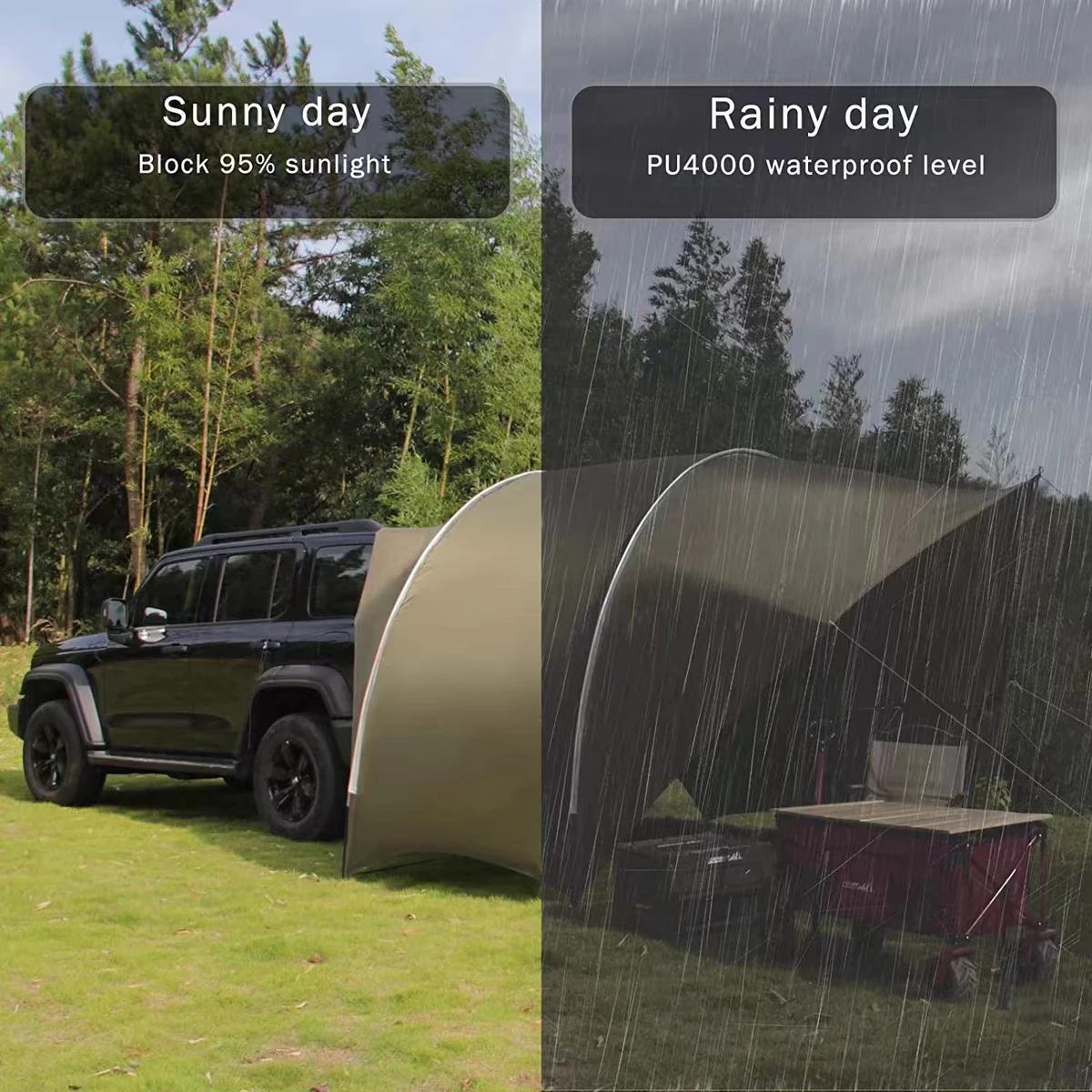 Outdoor Canopy Tent with Sidewalls, Waterproof Backyard Gazebo, Sun Shade Tarp