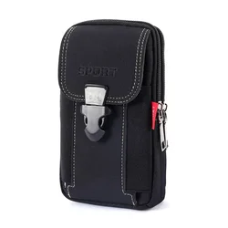 Sleek Business Oxford Waist Pouch & Phone Holder (Black - 1)