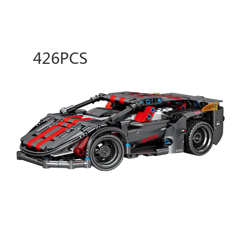 

Technical MOC Building Block Bull Logo Super Sport Car Model 2.4ghz Remote Control Vehicle Brick Lambor Avontador App Rc Toy