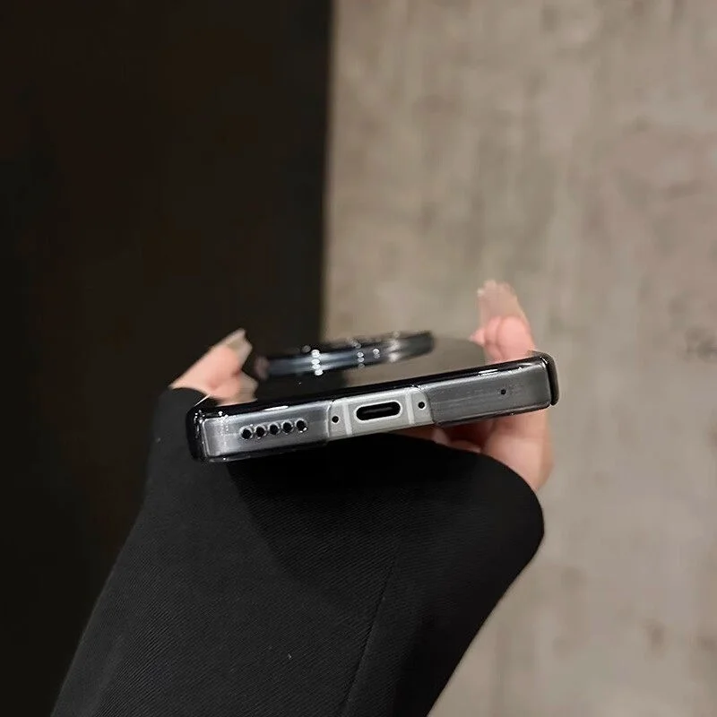 Luxury Crystal Clear Magnetic Slim Phone Case with Wireless Charging Compatibility