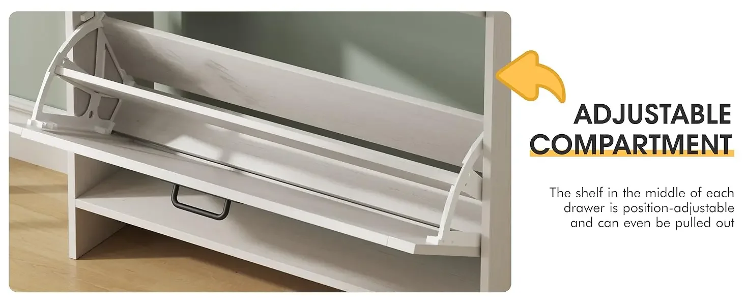 flip drawer shoe cabinet