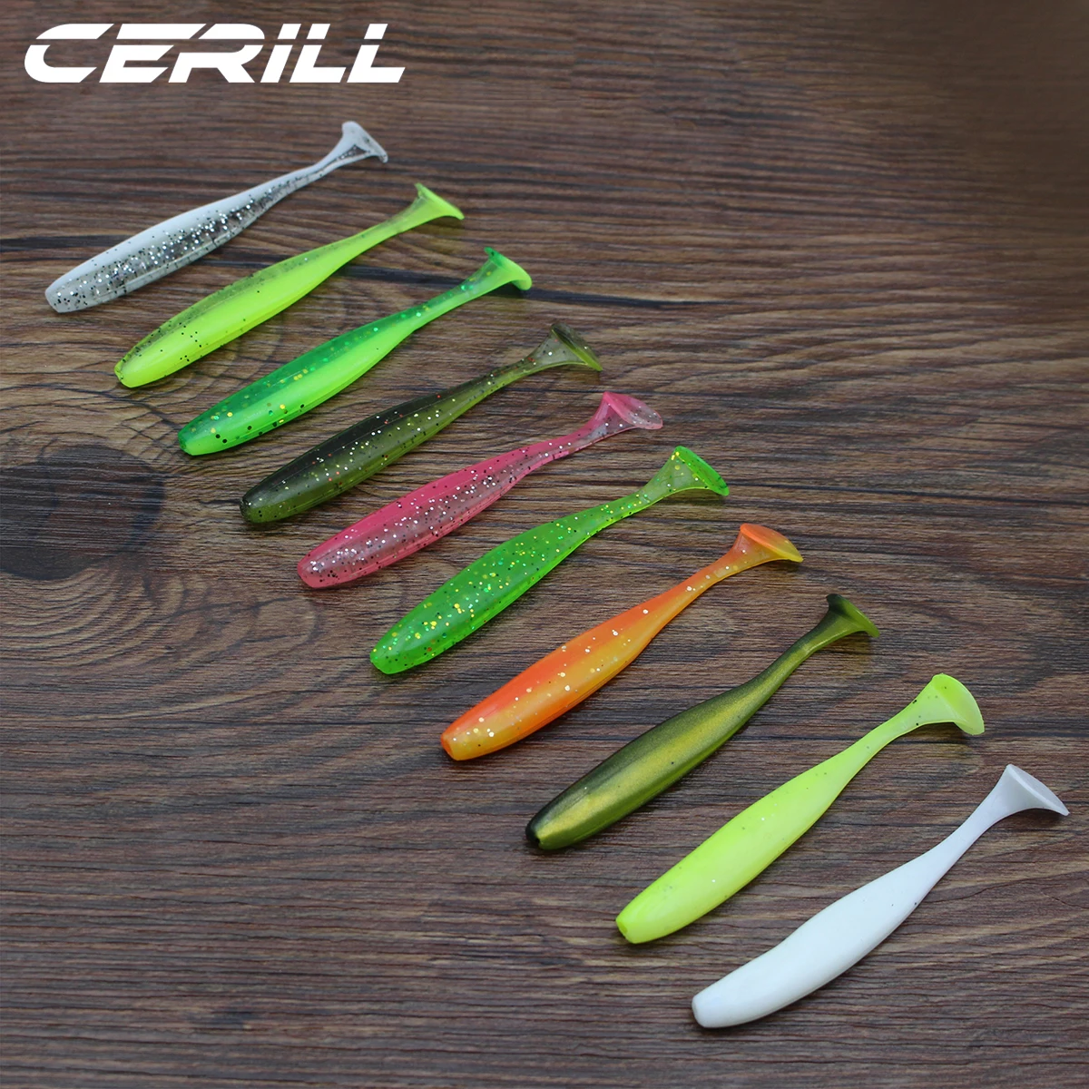 

Cerill 20 PCS 75mm 2.1g Paddle Tail Jigging Wobbler Soft Fishing Lure Silicone Bait Artificial Carp Bass Shad Swimbait Tackle