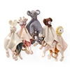 Soft Appease Towel Baby Rattle Crochet Animals Toy Soothe Reassure Sleeping Blankie Towel Lathe Hanging Educational Toddler Toys 1