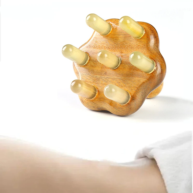 

Pure Horn Massage Claws Scraping Board Scalp Massager Tendon Stick Head Massager Meridian Sredging Comb Head Therapy Artifact