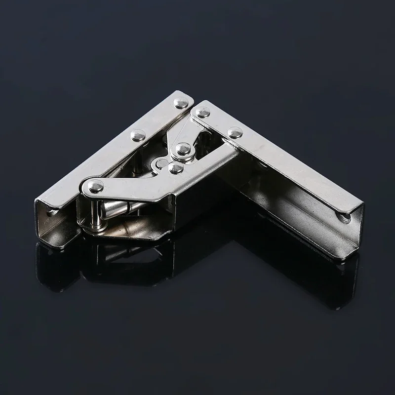 Heavy Duty 90 Degree Folding Hinge Concealed Bracket for Cabinet Door/Shelf/Table Adjustable Mounting Hardware Furniture Parts