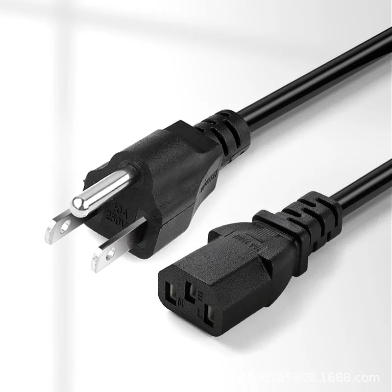 AC85V-265V 10A 1.5M/3M 3PIN EU Cord US UK AU Plug IEC C13 C13 TO C14 Extension Power Adapter Cable For Dell Desktop PC Monitor — view 6