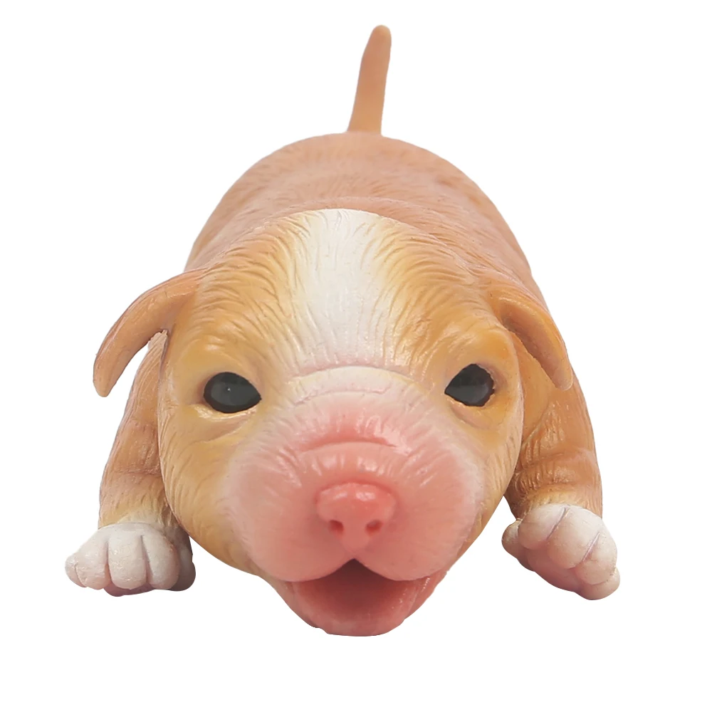 IVITA 18CM Vollsilikon-Reborn-Hundepuppe, unbemalt, mit realistischen Augen, Sammlerstück, Kunstspielzeug für Kinder, Weihnachtsgeschenk