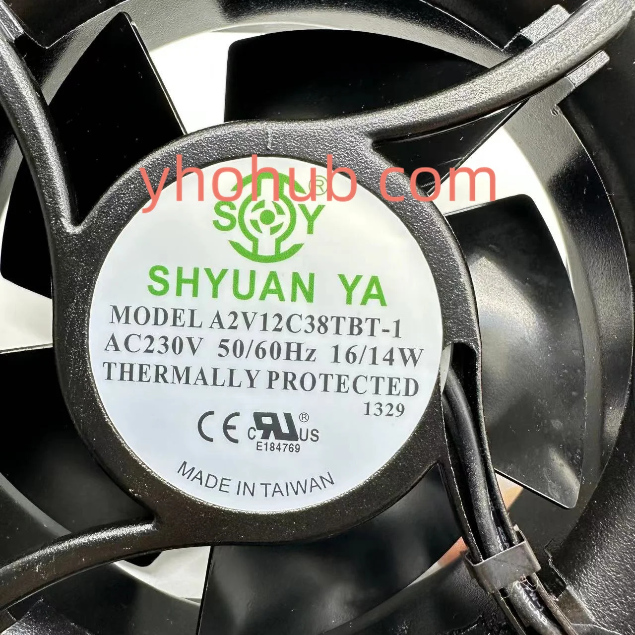Shyuan ya A2v12c38tbt1 ac 230v 16w 120x120x38 mm Ventilador de Refrigeração do Servidor - Imagem 3