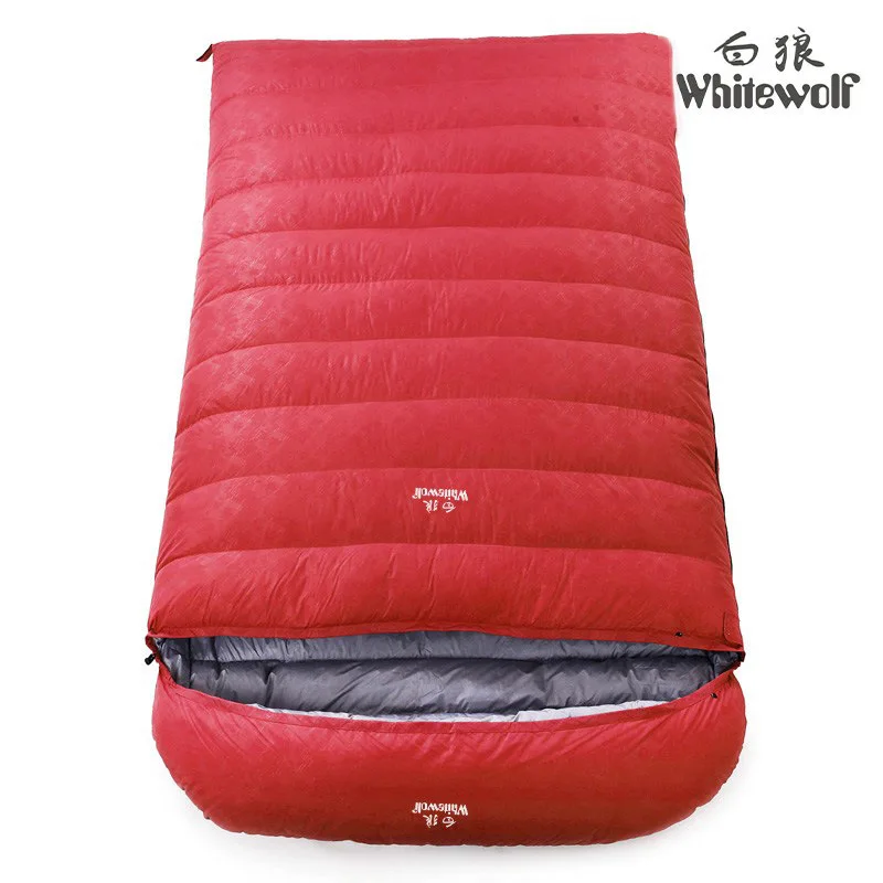 

220*130CM Ultralarge Double Person 2500g/3000g Filling White Goose Down Adult Sleeping Bag Cold Weather Comfortable Outdoor Camp