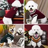 Winter Warm Pet Dog Sweater College Style V-neck Puppy Knitwear For Small Dogs Puppy Vest Clothes Kitty Jacket Outfits 6