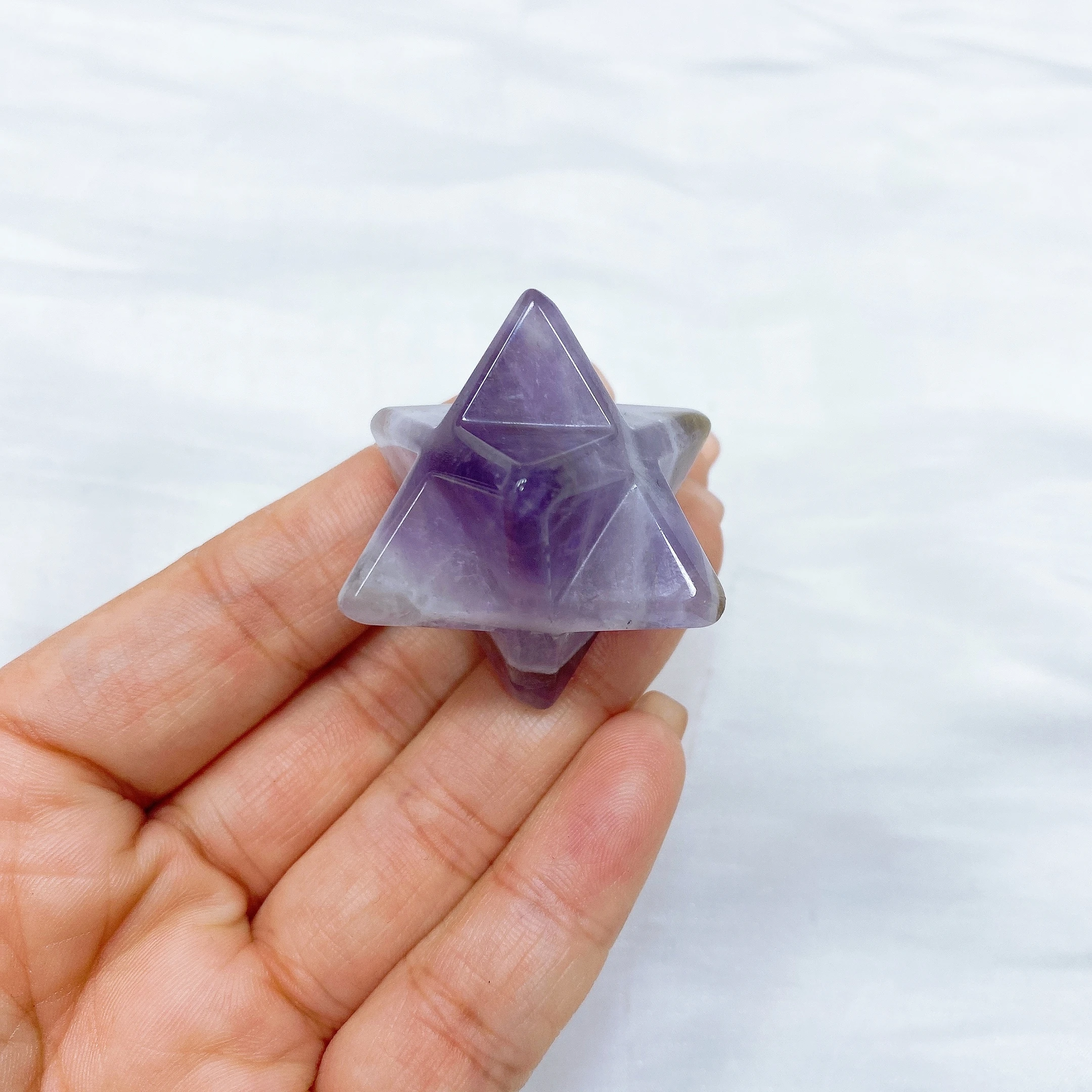 

25mm Crystal Merkaba Star Natural Chakra Quartz Stone Wiccan Reiki Healing Energy Gem Mineral Home Decor Gift aquarium