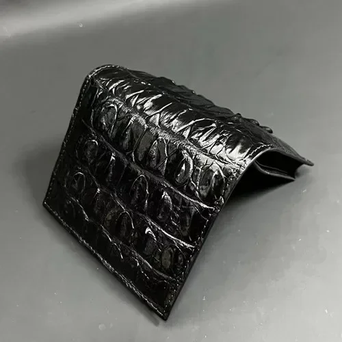 New Fashion Business Men's Alligator Wallets Crocodile Genuine Leather Short Organizer Wallet Boy Brand Luxury Card Holder Purse 3