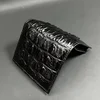 New Fashion Business Men's Alligator Wallets Crocodile Genuine Leather Short Organizer Wallet Boy Brand Luxury Card Holder Purse 3