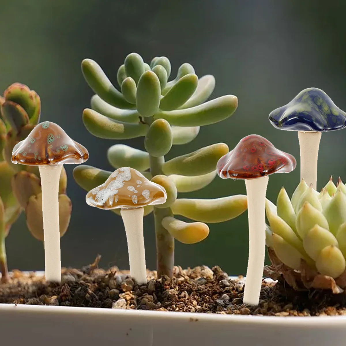 Ceramic Fairy Garden Mushroom Ornaments Decorations