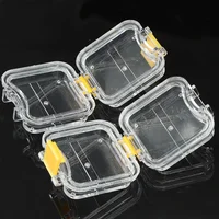 Lot de 10/50 sacs de rangement pour petites couronnes dentaires avec film transparent souple à l'intérieur – Matériel de stockage pour prothèses dentaires en plastique – Outil pour dents 3