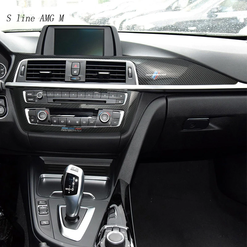 Per BMW F30 accessori per auto in fibra di carbonio interni Trim F32 F34  F36 3 4 Series cruscotto Center Console CD Panel Cover Stickers| | -  AliExpress