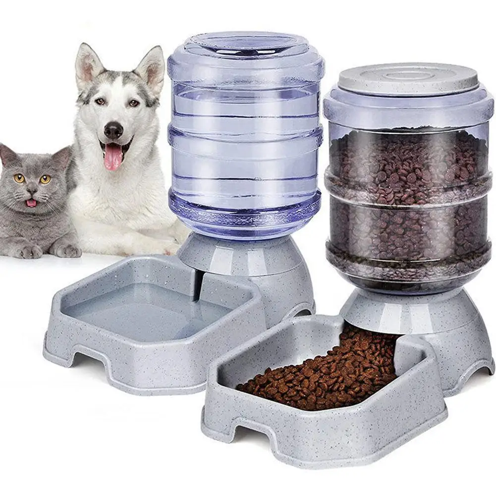 

3.8 L Automatic Dog Feeder Waterer High Capacity Pet Food Bowl Gravity Water Dispenser Pet Bowl for Dog Cat Bowl Dog Accessories