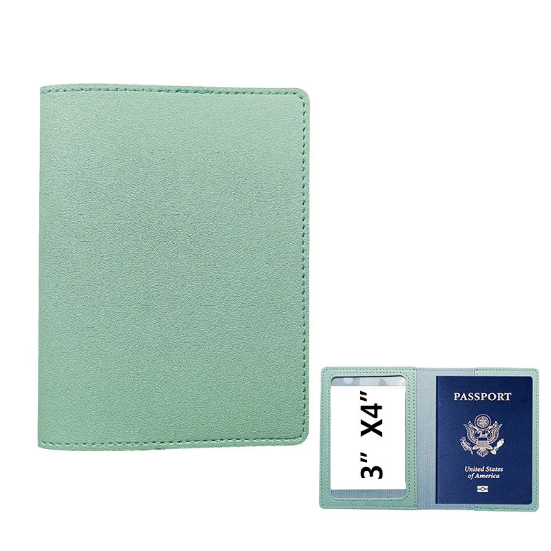 Solid color Simple Travel Passport Cover Card Case Women Men Travel Credit Card Holder ID Document Passport Holder