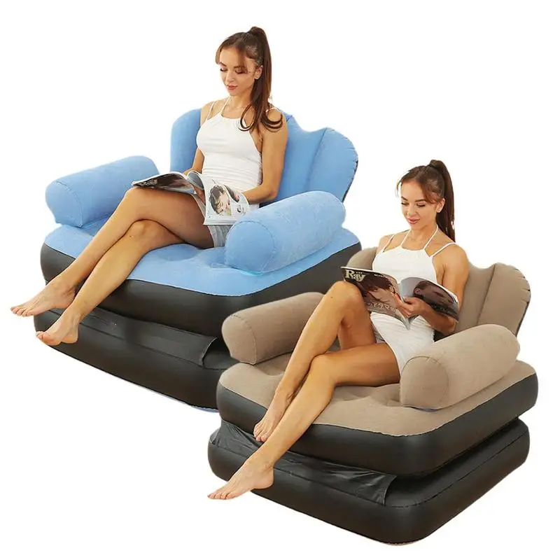 5 In 1 Foldable Inflatable Multi Function Double Air Bed Sofa For Home