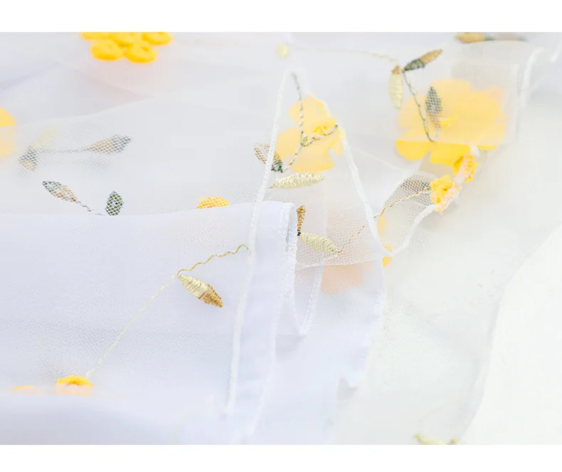 Damen-Ballett-Wickelrock, bestickter Rock, Ballettrock für Erwachsene, transparenter Chiffon-Tanzrock mit verstellbarem Bund, weißer Rock – Detail 10