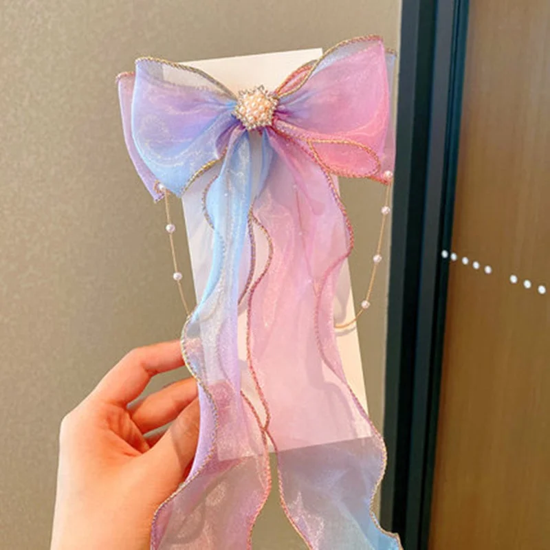 Charming Colorful Chiffon Bow Hair Clips