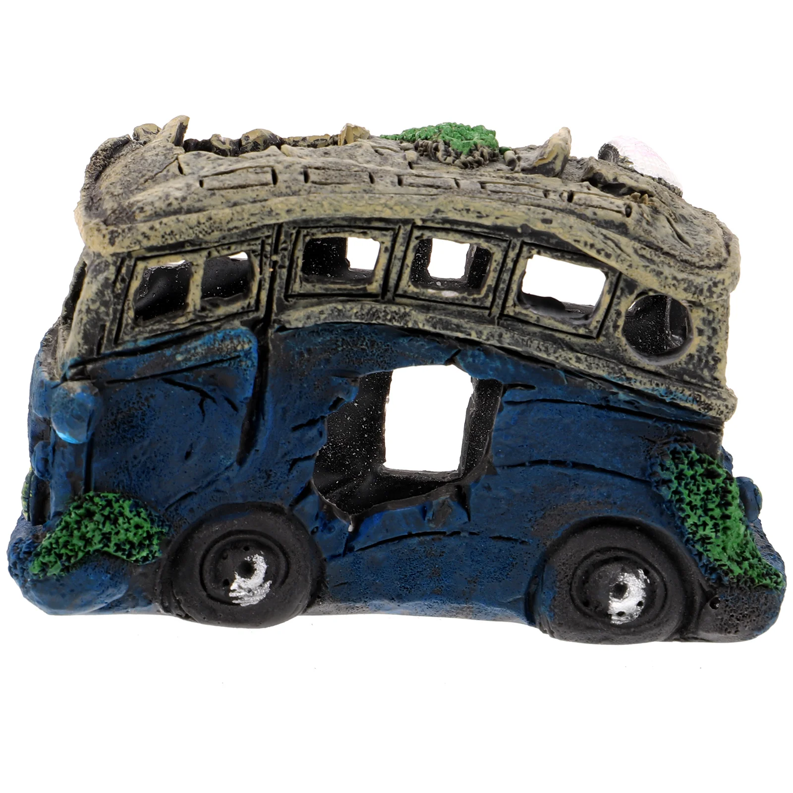 

Aquarium Bus Decorations Underwater Resin Imitation Car Wrecks Fish Hideout Cave Fish Tank Resin Bus Ornament Freshwater