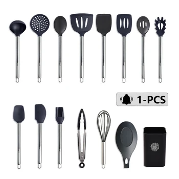 Silicone Stainless Steel Cooking Spoons 1