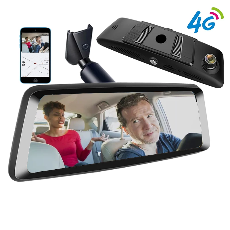 

Wosx New Dash Cam Car Front And Interior Dual Video - 4G Monitoring Car Interior View Rearview Mirror Driving Recorder