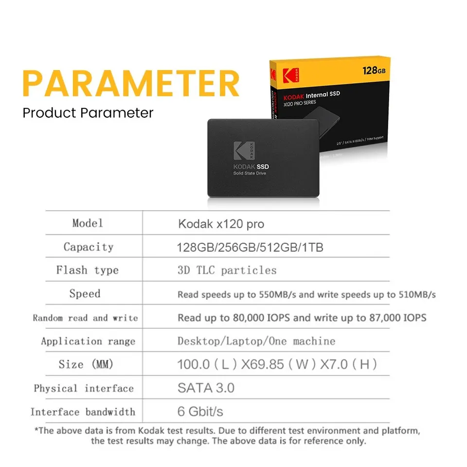 Kodak X120 PRO SSD 1TB SATAIII SSD 512GB 256GB 128GB HD 1TB