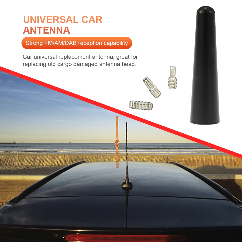 차량 안테나 교체 AM/FM/DAB 차량 루프 안테나 마스트 키트 (나사 포함 M4 M5 M6) 자동차 라디오 고무 안테나 마스트 자동차 숏 안테나