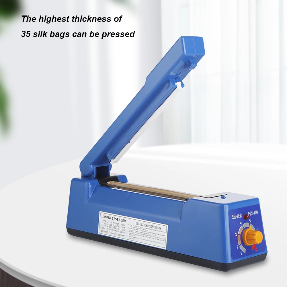 100/200mm Portable Packing Sealing Machine AdjustableHeat Sealing Hand Impulse Sealer  Household Food Packing Tool 2