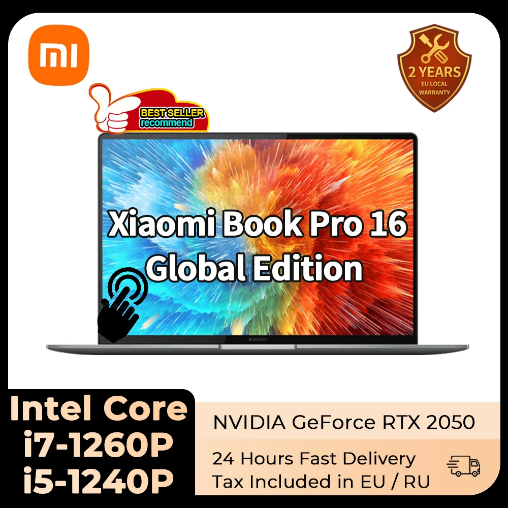 Xiaomi Book Pro 16 Touchscreen Laptop 16 Pollici 4K Schermo Oled Notebook I5-1240P/ I7-1260P 16Gb 512Gb Nvidia Rtx 2050 Notebook Pc