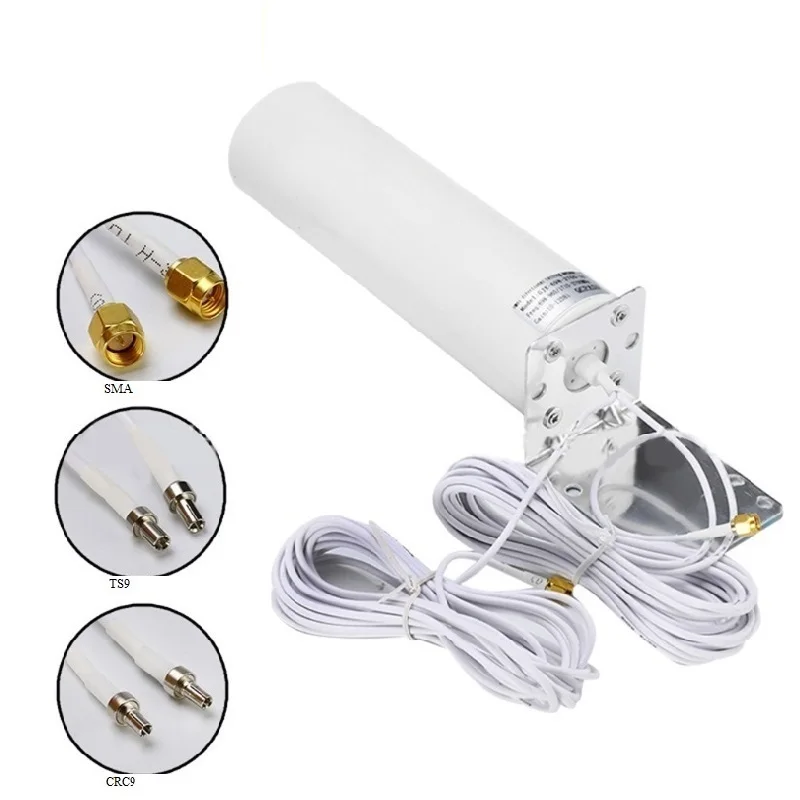 High Gain 3G 4G External Antenna Outdoor 4G LTE Antenna 5m Dual Slider CRC9/TS9/SMA Connector for 3G 4G Router Modem