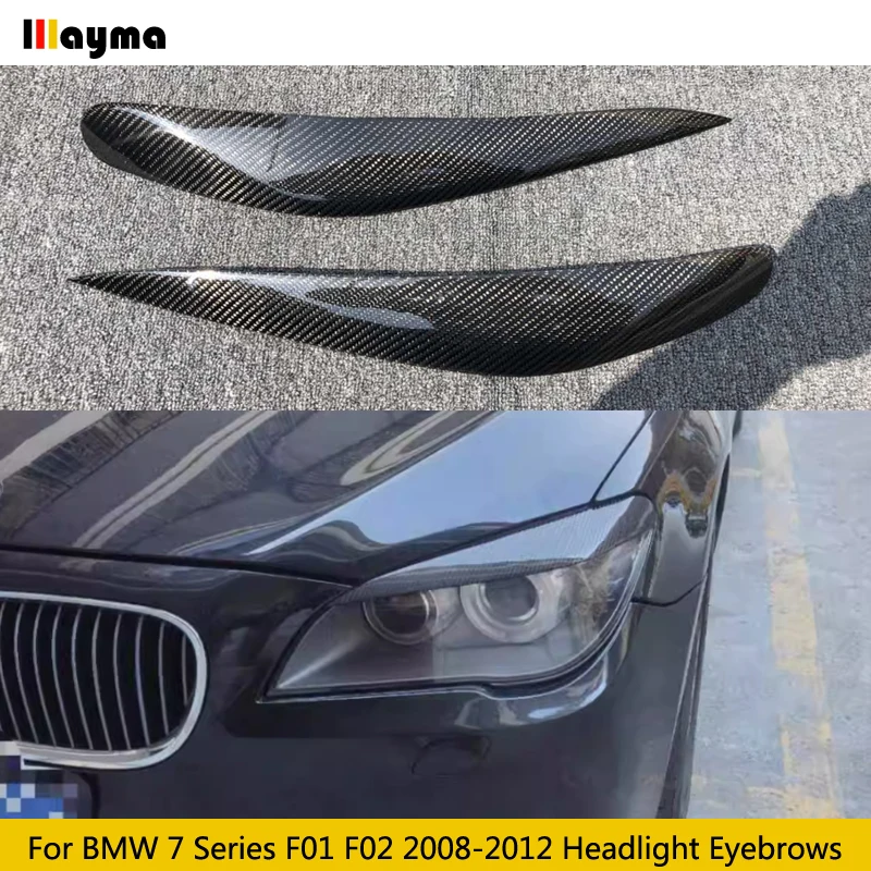 730i 740i 750i 2008 2012 Car Front Bumper Headlight Cover Carbon
