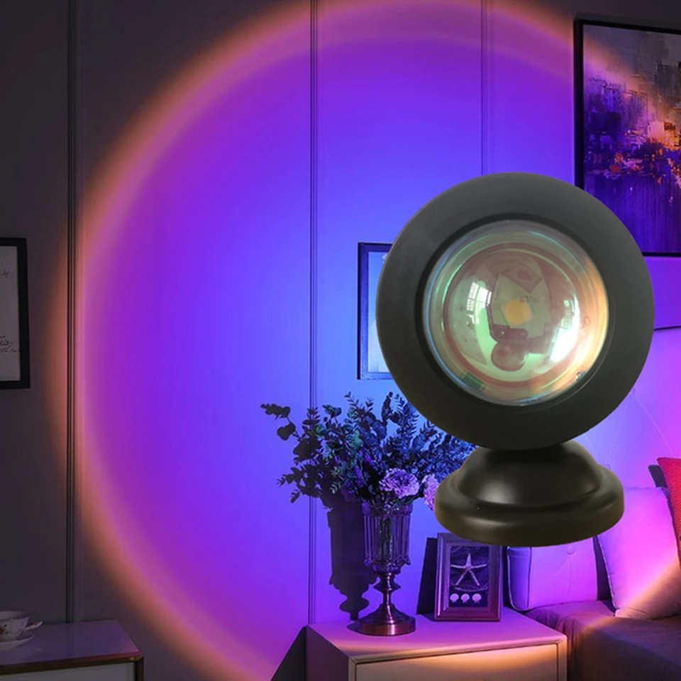 รูปสินค้า โคมไฟ LED โปรเจคเตอร์ 16 สี สร้างบรรยากาศห้องนอน