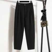 Autumn Winter 2026 Suit Pants Female Solid Color Casual Trousers Ladies Pockets Straight Plus Size Ankle Length Pants - Image 2